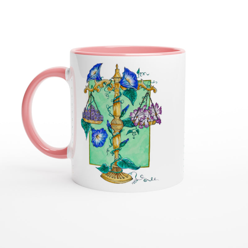 Libra - White 11oz Ceramic Mug with Color Inside