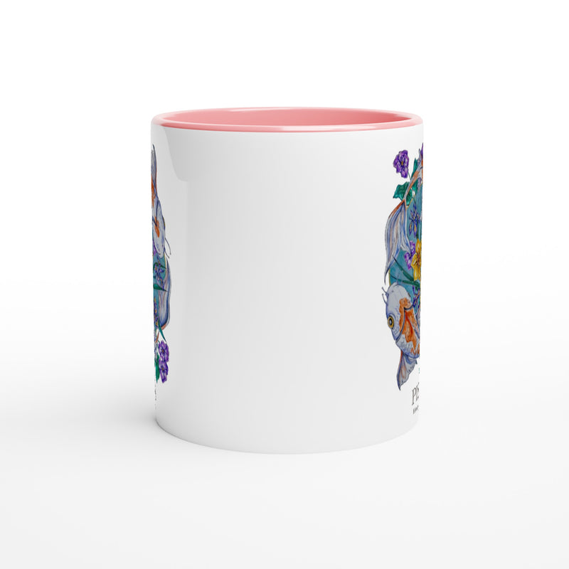 Pisces - White 11oz Ceramic Mug with Color Inside