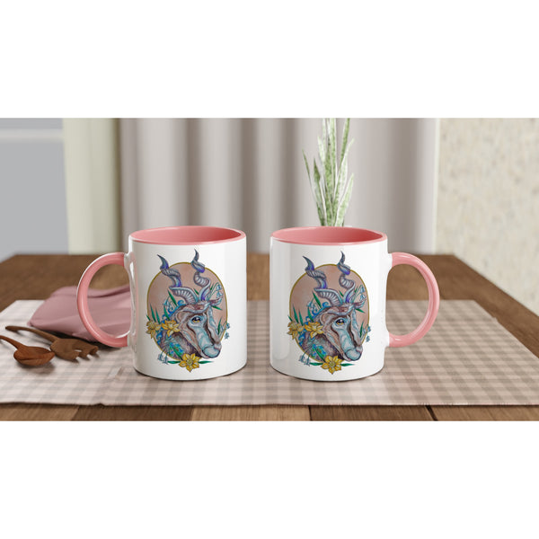 Capricorn - White 11oz Ceramic Mug with Color Inside