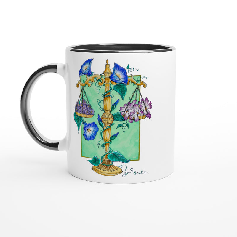 Libra - White 11oz Ceramic Mug with Color Inside