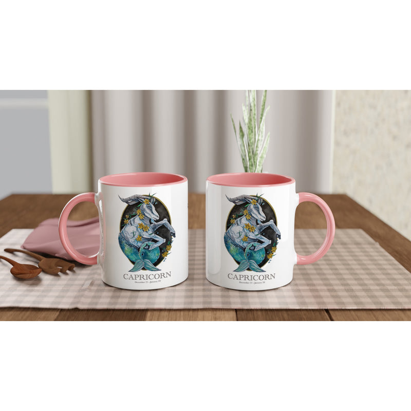 Capricorn - White 11oz Ceramic Mug with Color Inside