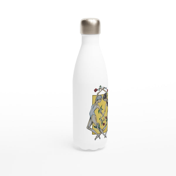 Gemini - White 17oz Stainless Steel Water Bottle