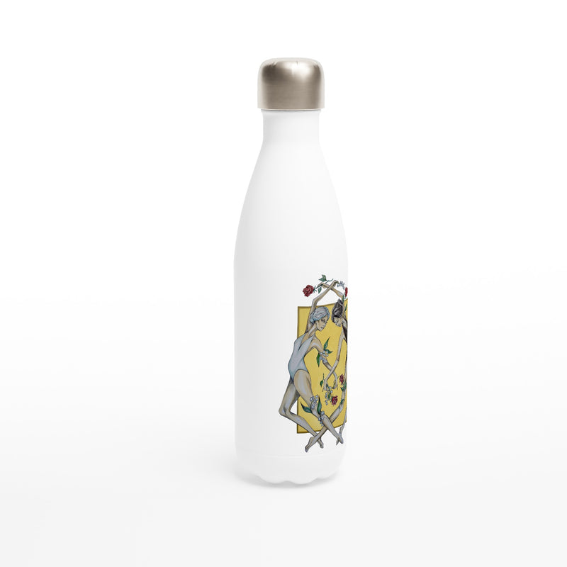 Gemini - White 17oz Stainless Steel Water Bottle