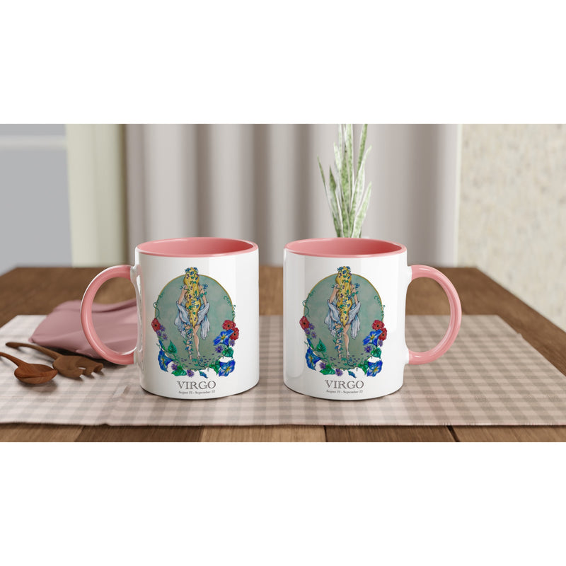 Virgo - White 11oz Ceramic Mug with Color Inside