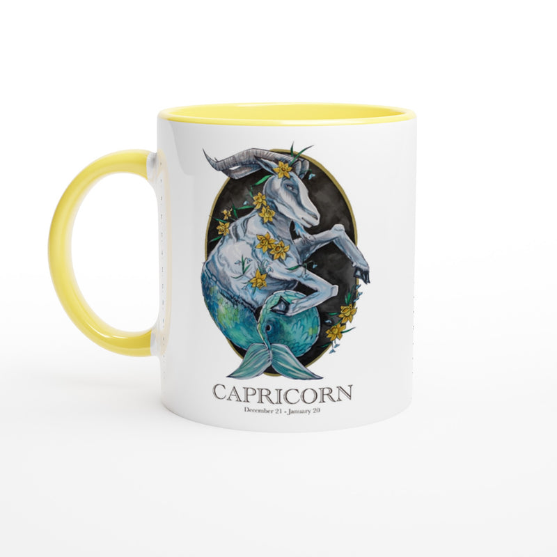 Capricorn - White 11oz Ceramic Mug with Color Inside