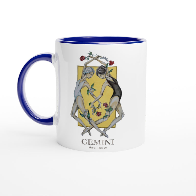 Gemini - White 11oz Ceramic Mug with Color Inside