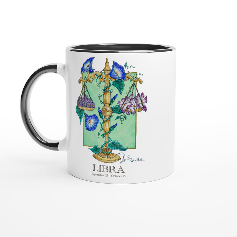 Libra - White 11oz Ceramic Mug with Color Inside