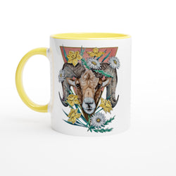 Aries - White Ceramic Mug with Color Inside