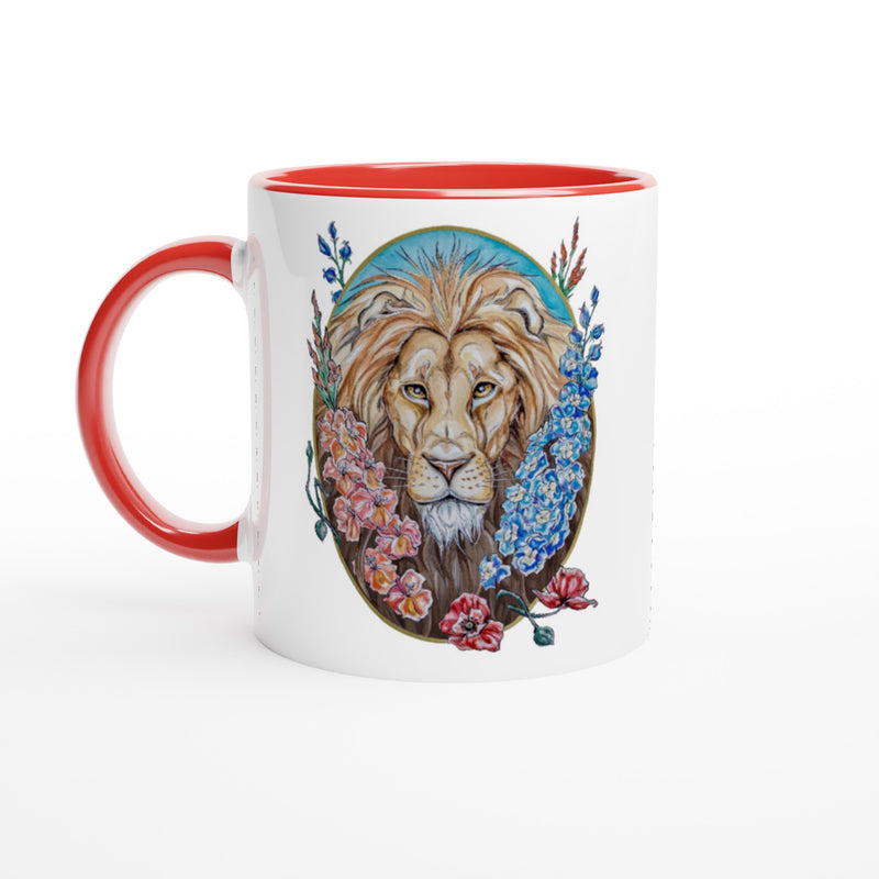 Leo - White 11oz Ceramic Mug with Color Inside