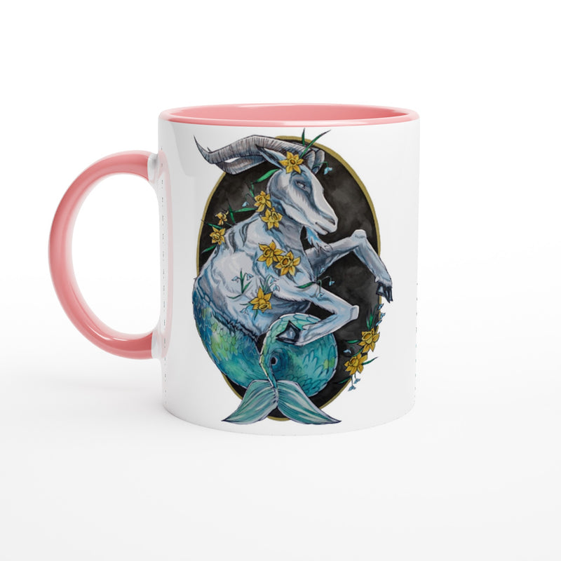 Capricorn - White 11oz Ceramic Mug with Color Inside