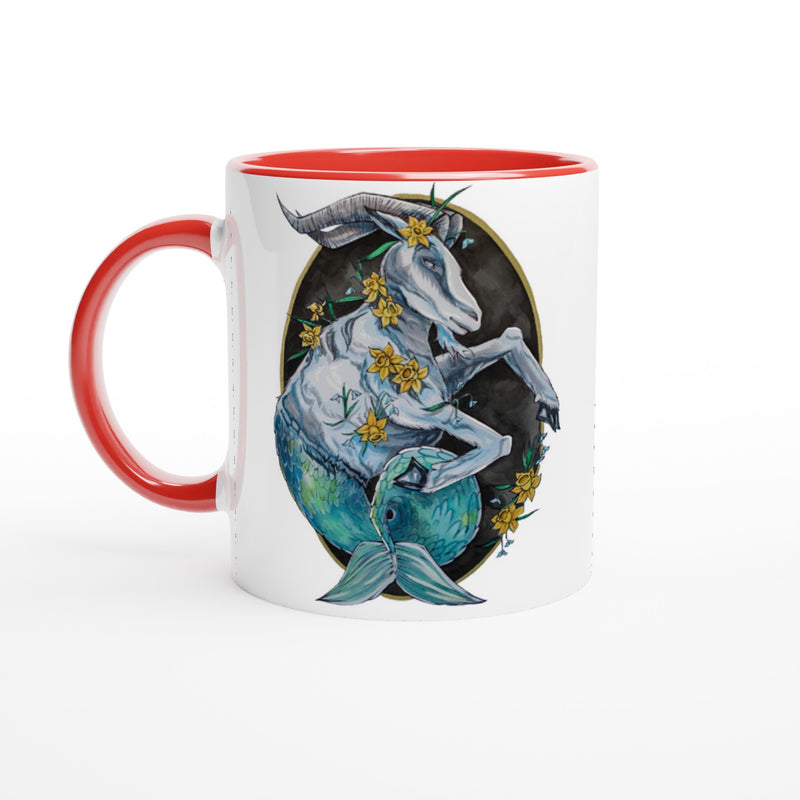 Capricorn - White 11oz Ceramic Mug with Color Inside