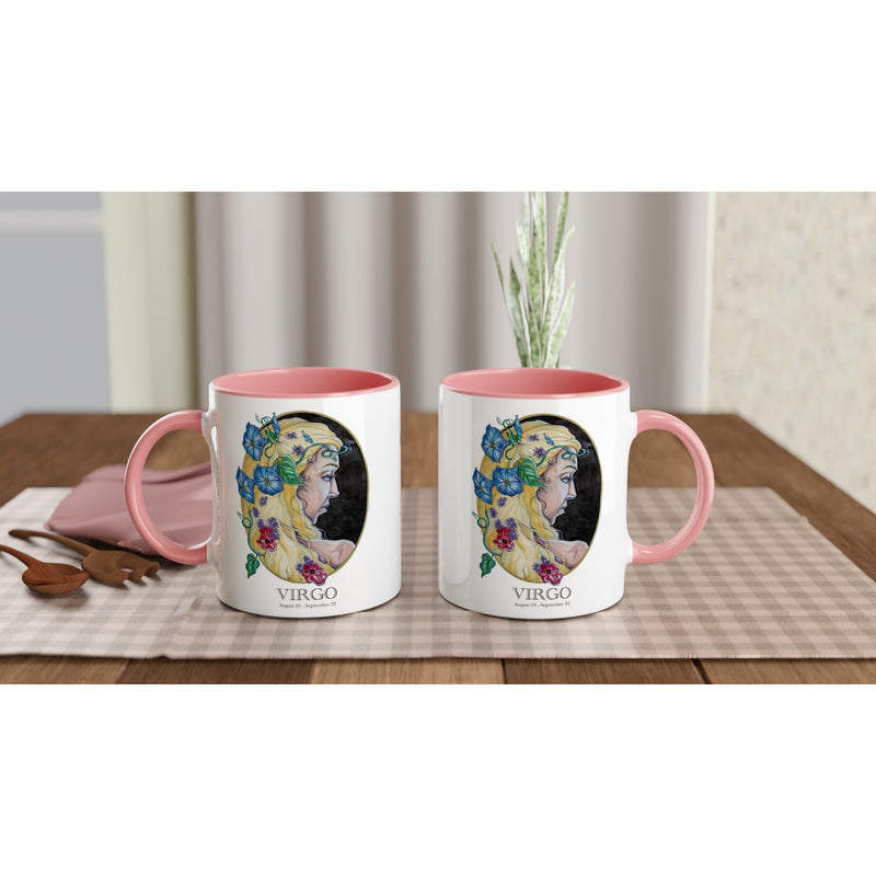 Virgo - White 11oz Ceramic Mug with Color Inside