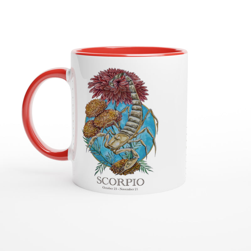 Scorpio - White 11oz Ceramic Mug with Color Inside