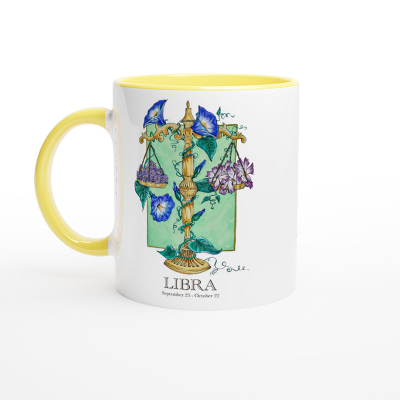 Libra - White 11oz Ceramic Mug with Color Inside