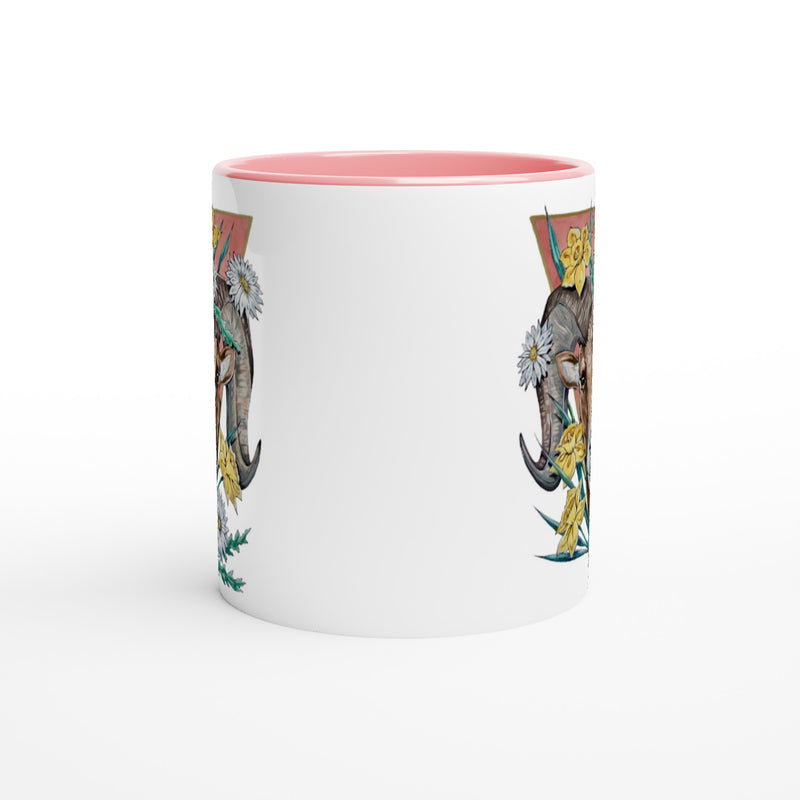 Aries - White Ceramic Mug with Color Inside