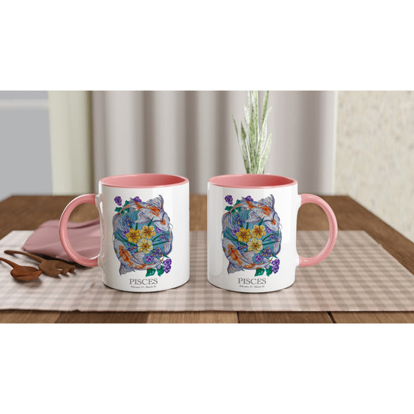 Pisces - White 11oz Ceramic Mug with Color Inside