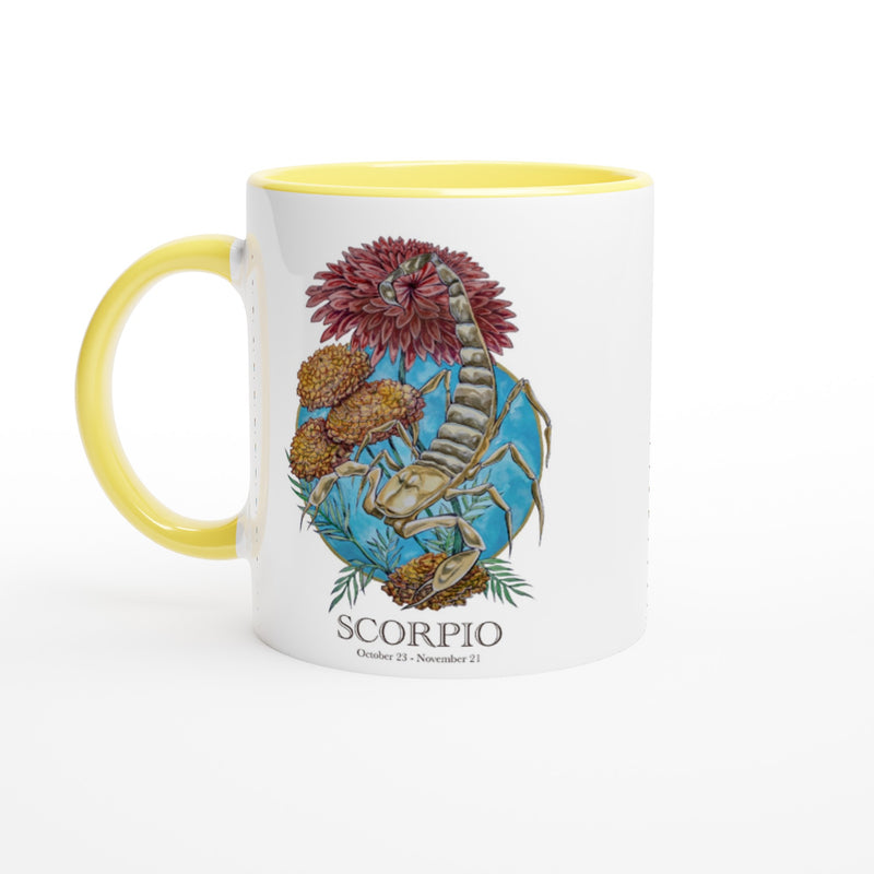 Scorpio - White 11oz Ceramic Mug with Color Inside