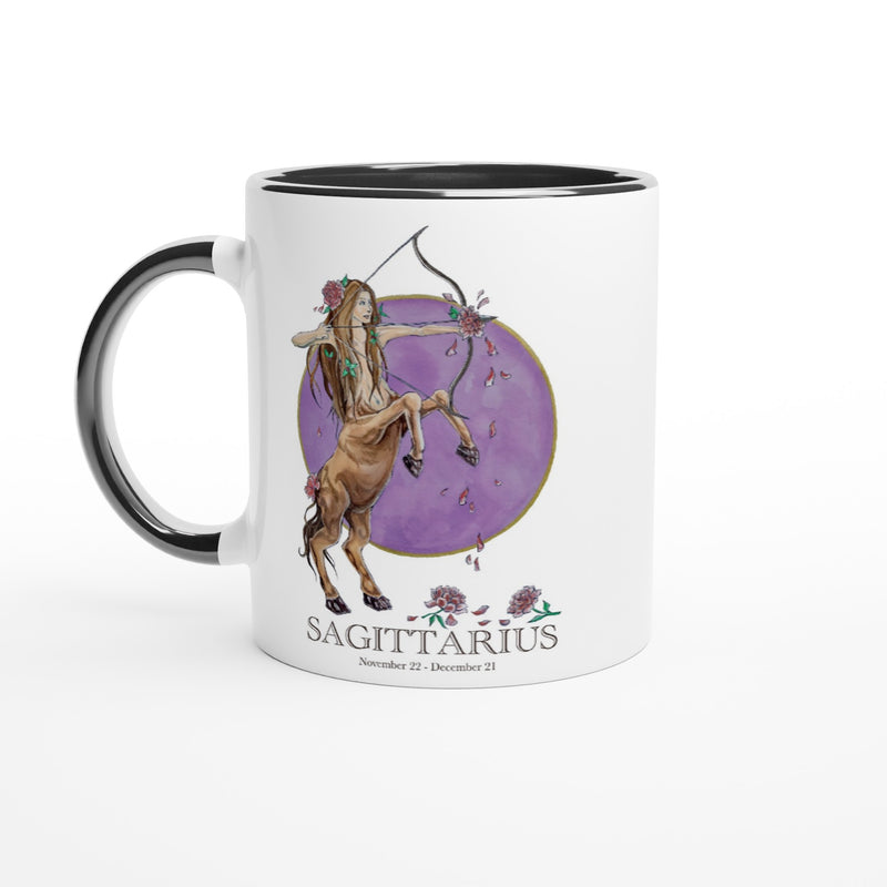 Sagittarius - White 11oz Ceramic Mug with Color Inside