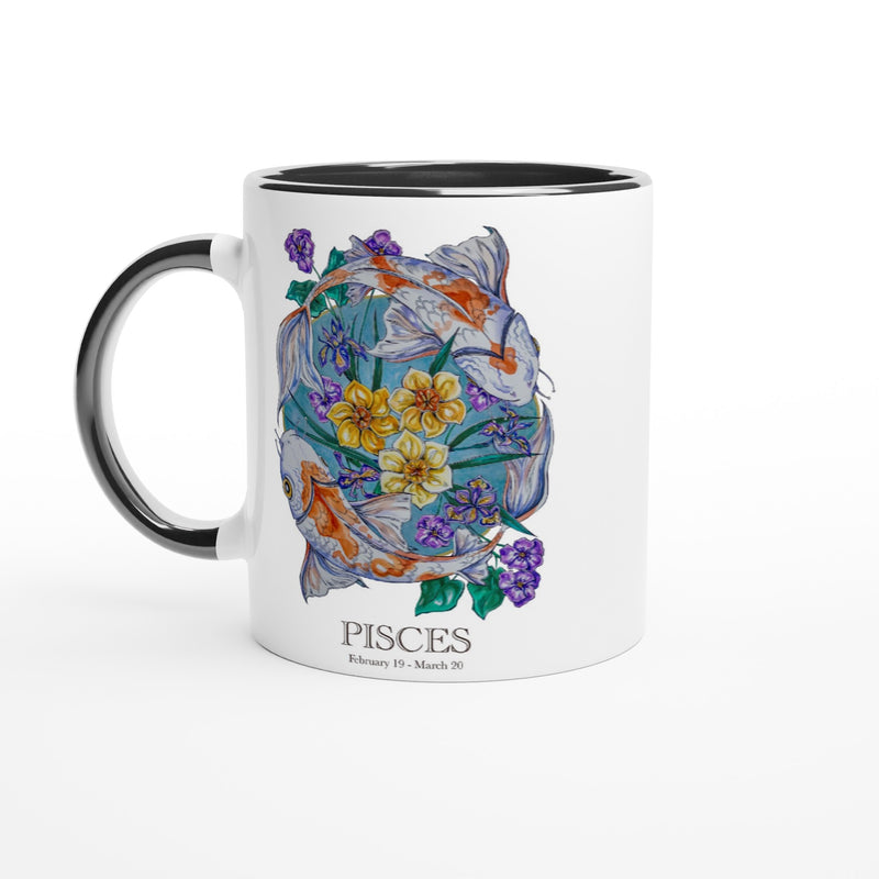 Pisces - White 11oz Ceramic Mug with Color Inside