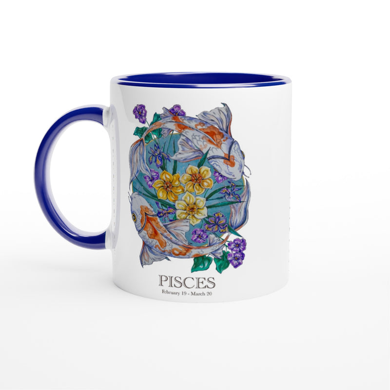 Pisces - White 11oz Ceramic Mug with Color Inside