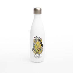 Gemini - White 17oz Stainless Steel Water Bottle