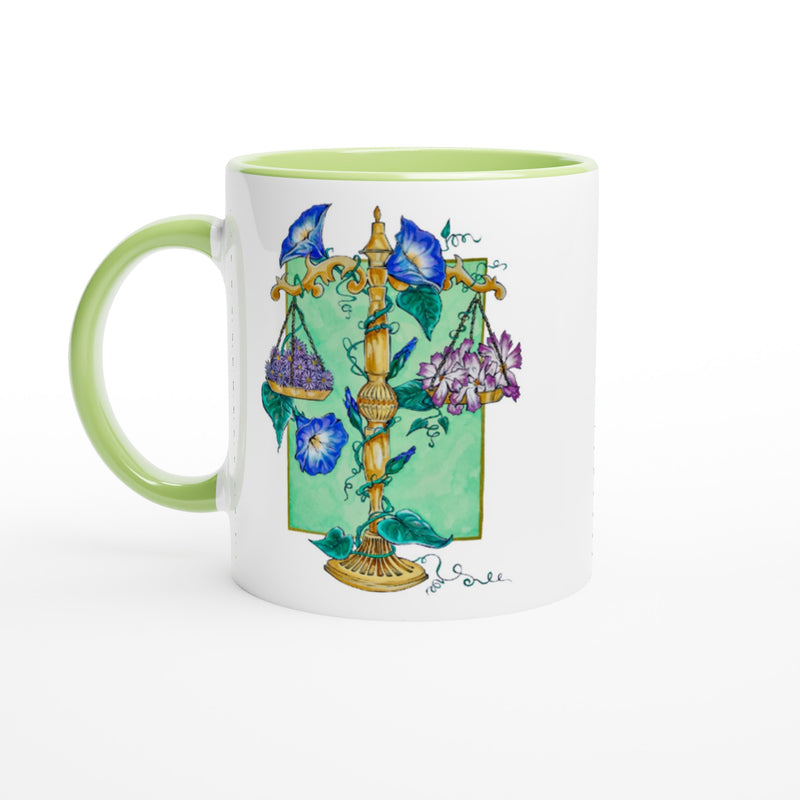 Libra - White 11oz Ceramic Mug with Color Inside