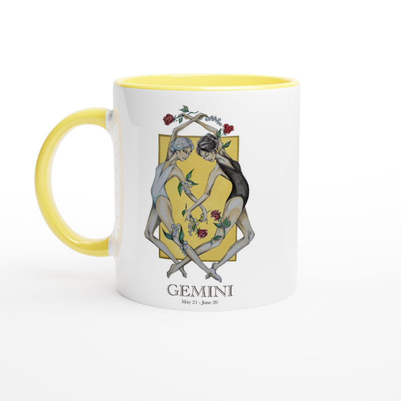 Gemini - White 11oz Ceramic Mug with Color Inside