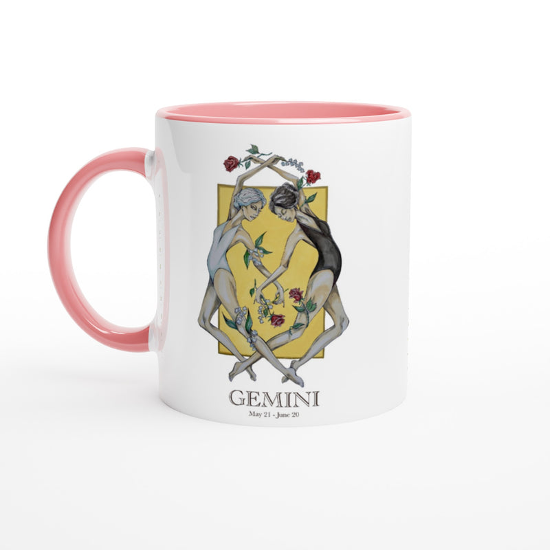 Gemini - White 11oz Ceramic Mug with Color Inside