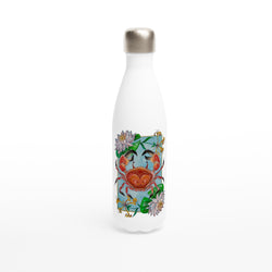 Cancer - White 17oz Stainless Steel Water Bottle