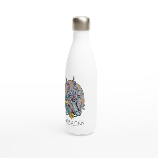 Capricorn - White 17oz Stainless Steel Water Bottle