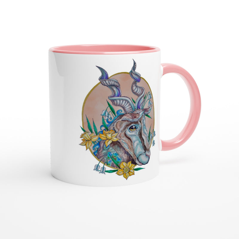 Capricorn - White 11oz Ceramic Mug with Color Inside