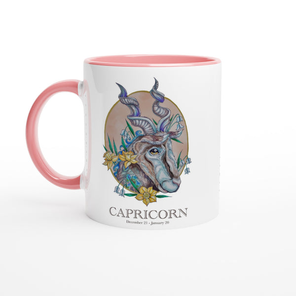 Capricorn - White 11oz Ceramic Mug with Color Inside