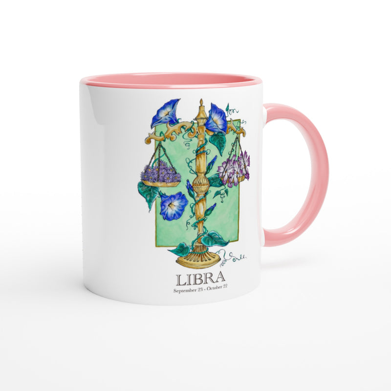 Libra - White 11oz Ceramic Mug with Color Inside