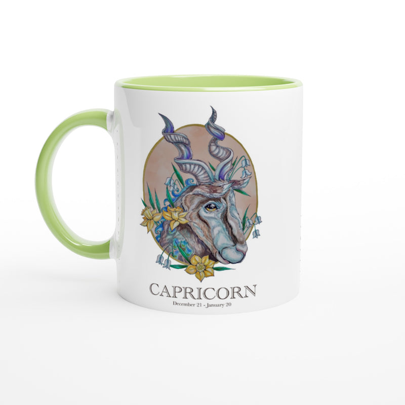 Capricorn - White 11oz Ceramic Mug with Color Inside