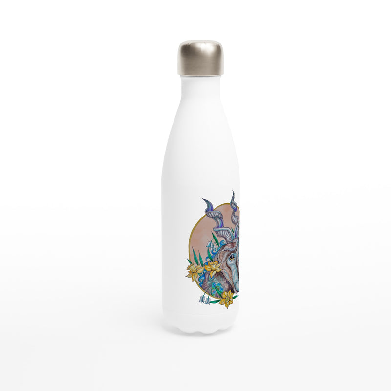 Capricorn - White 17oz Stainless Steel Water Bottle