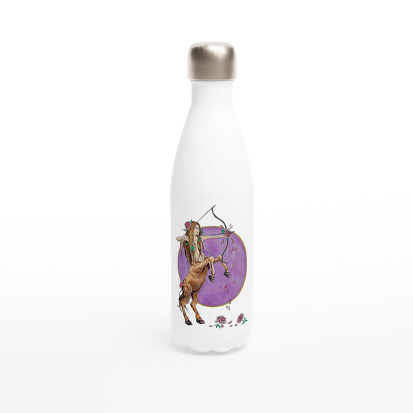 Sagittarius - White 17oz Stainless Steel Water Bottle