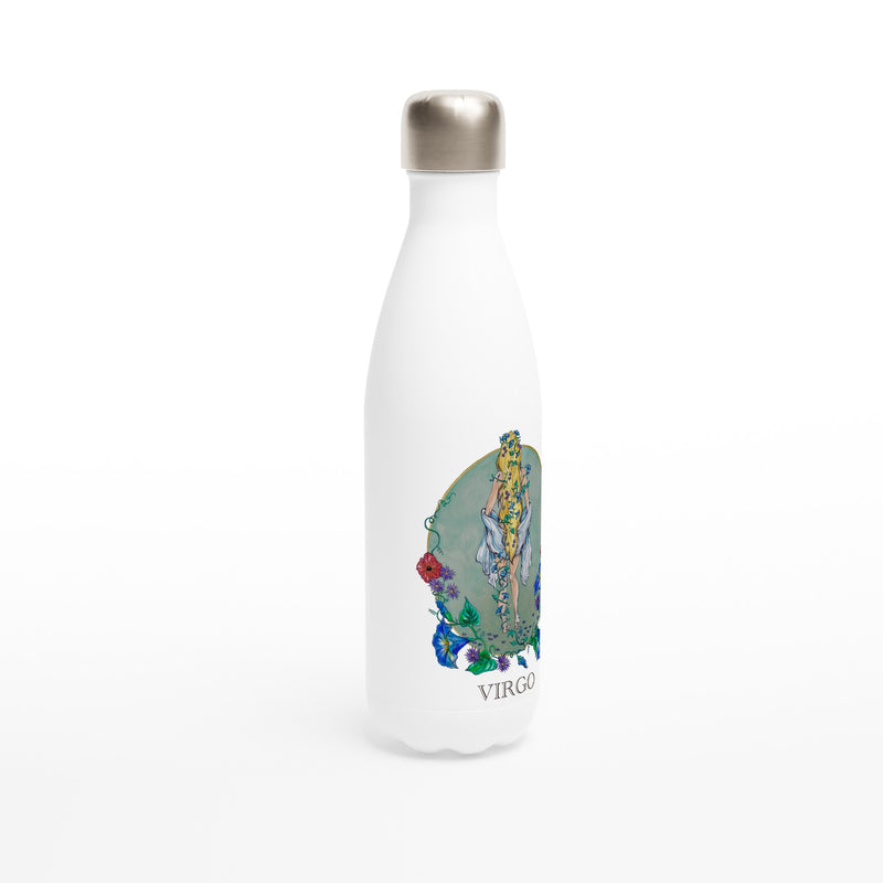 White 17oz Stainless Steel Water Bottle