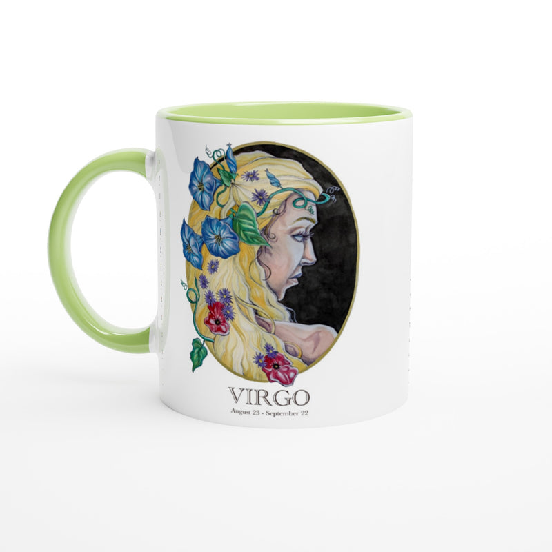 Virgo - White 11oz Ceramic Mug with Color Inside