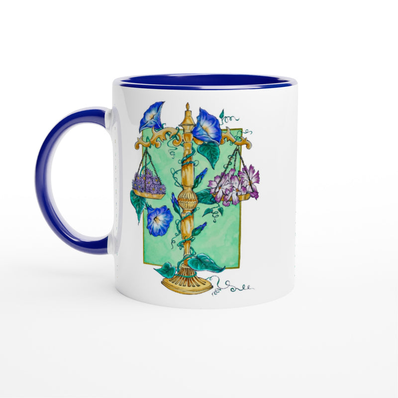 Libra - White 11oz Ceramic Mug with Color Inside