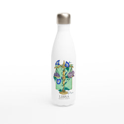 Libra - White 17oz Stainless Steel Water Bottle