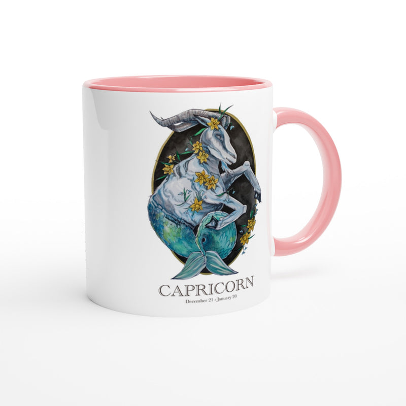 Capricorn - White 11oz Ceramic Mug with Color Inside