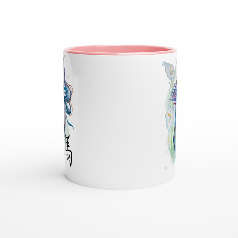 White 11oz Ceramic Mug with Color Inside