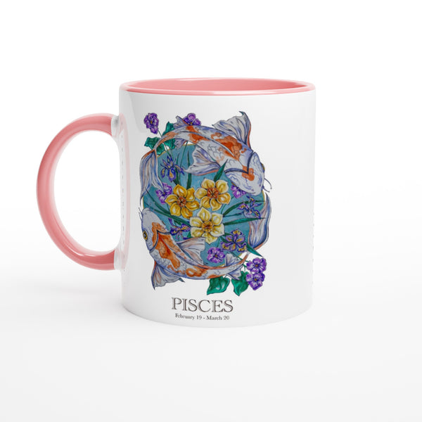 Pisces - White 11oz Ceramic Mug with Color Inside