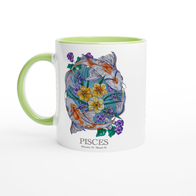 Pisces - White 11oz Ceramic Mug with Color Inside