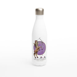 Sagittarius - White 17oz Stainless Steel Water Bottle