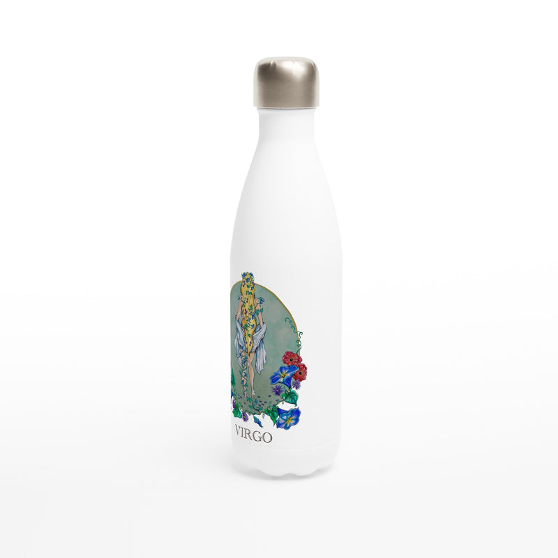 White 17oz Stainless Steel Water Bottle