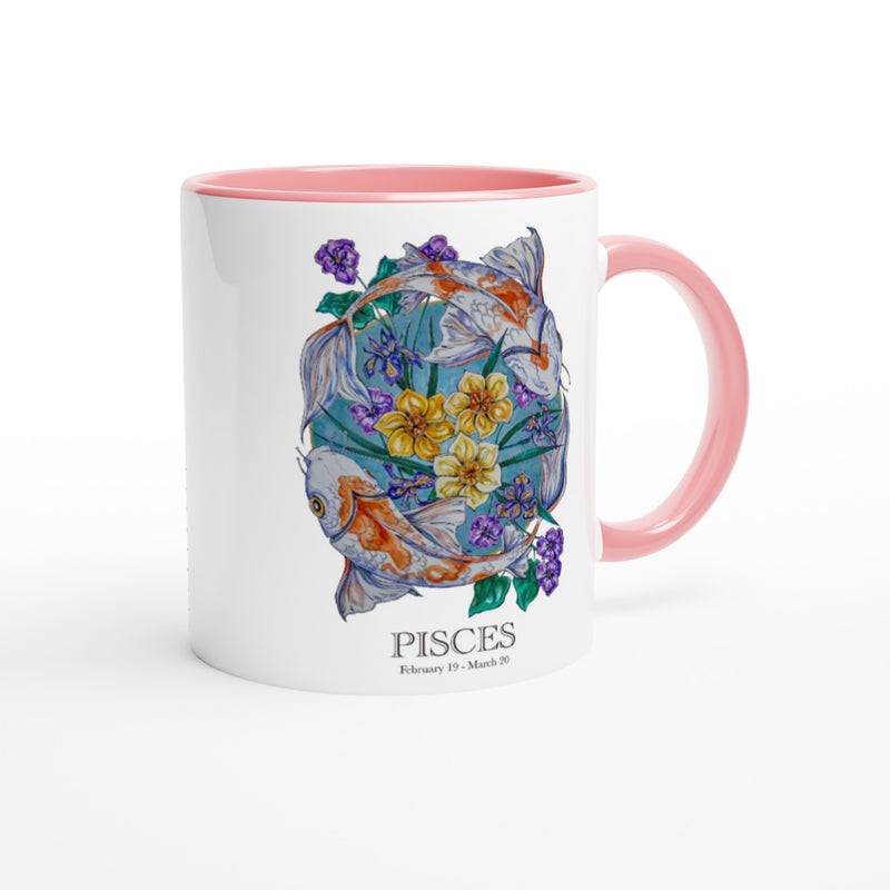 Pisces - White 11oz Ceramic Mug with Color Inside