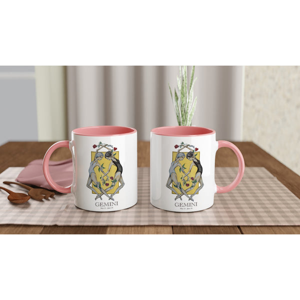 Gemini - White 11oz Ceramic Mug with Color Inside