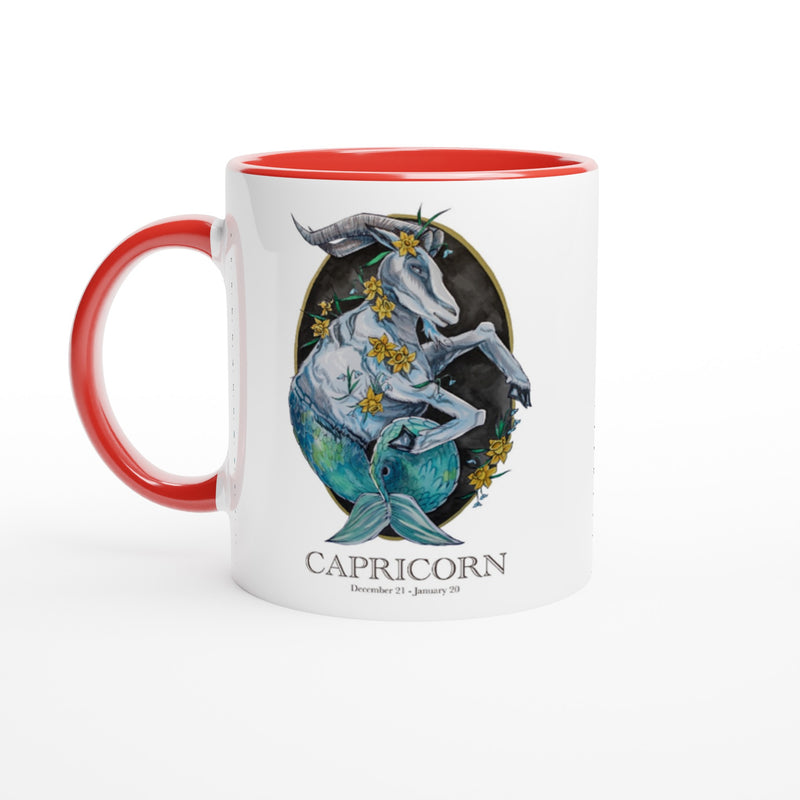 Capricorn - White 11oz Ceramic Mug with Color Inside