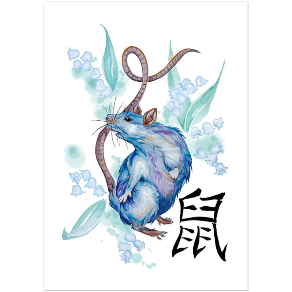 Premium Matte Paper Poster- chinese horoscope rat